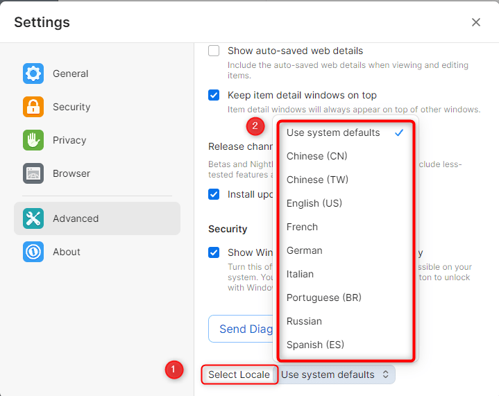 1Password8 日本語表示ができない